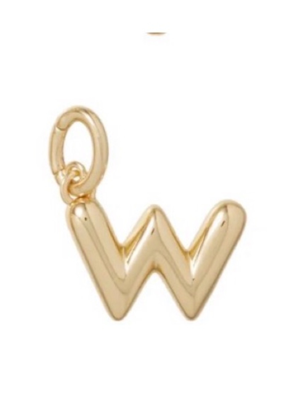 Roxanne Assoulin Gold 'W' Letter Charm Pendant